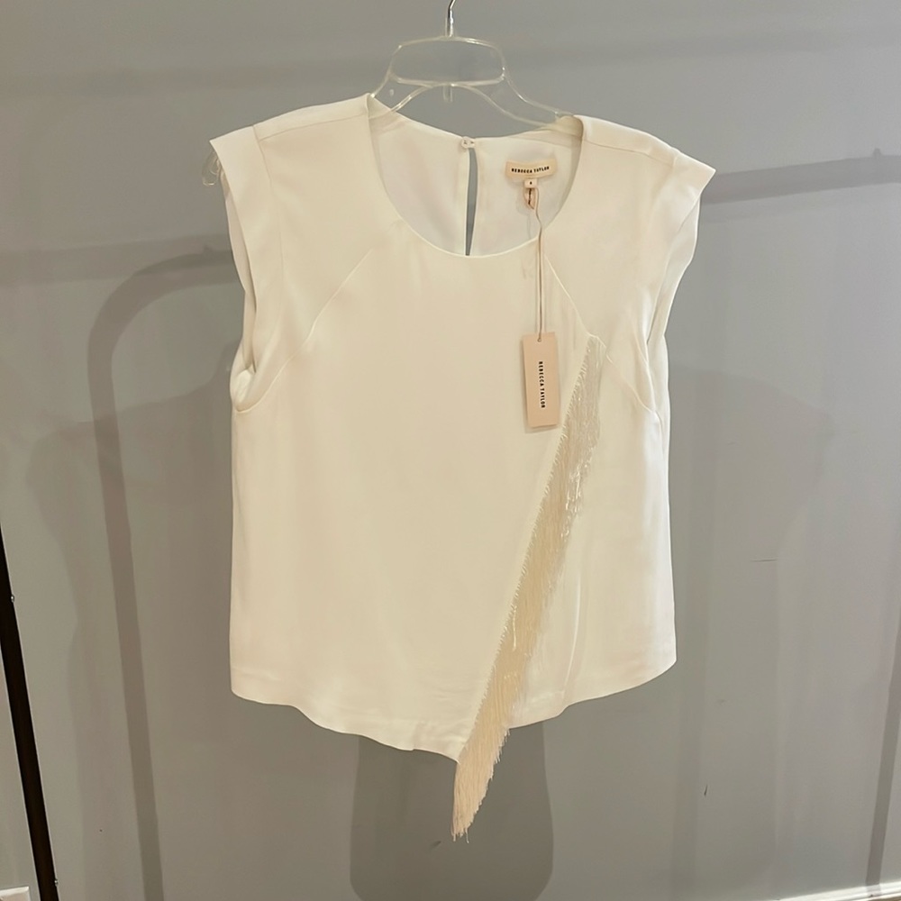 NWT Rebecca Taylor Fringe Shirt - Size 6